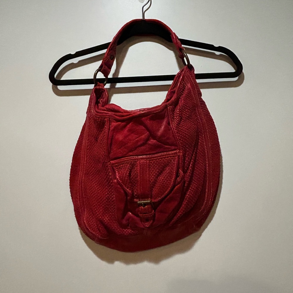 Tano Vibrant Red Hobo Bag